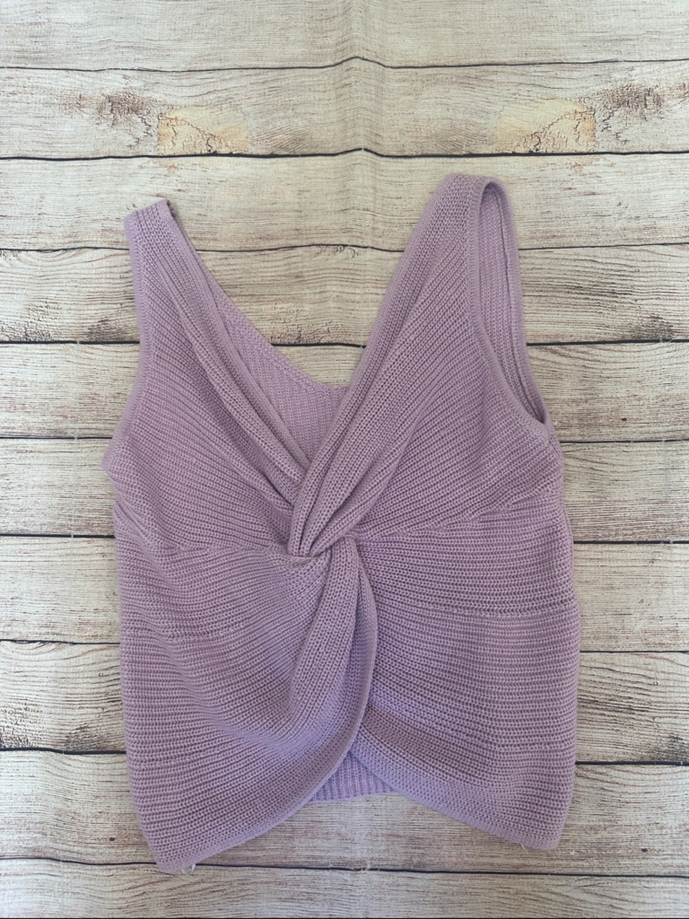 Robert Rodriguez Lavender Twist-Knot Knit Tank Size Small